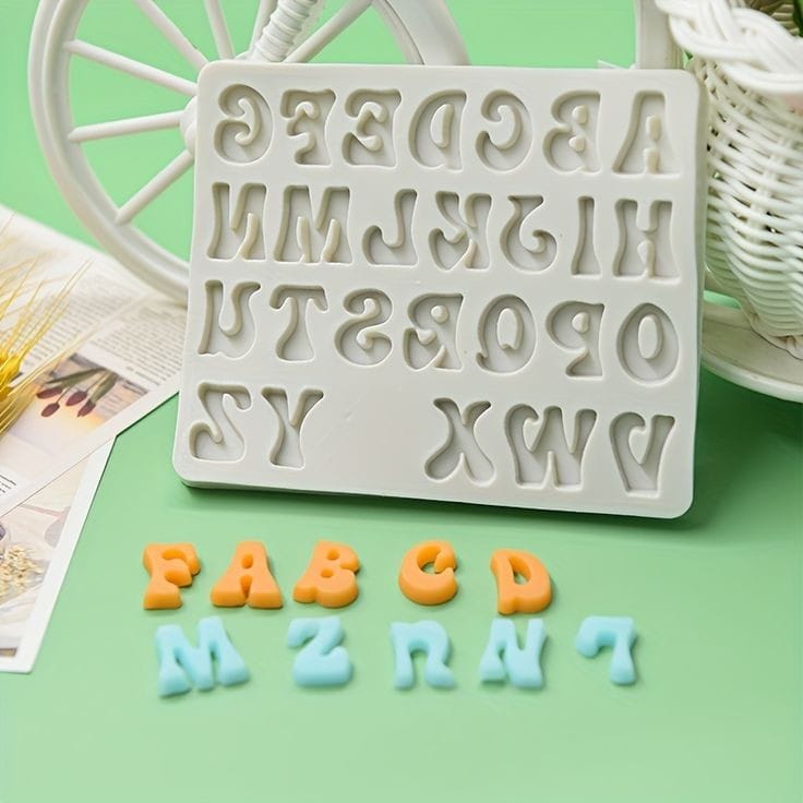 Bakewareind Alphabet Fondant Cake Silicone Mould - Bakeware India