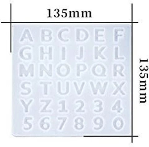 Bakewareind Alphabet Fondant Chocolate Resin Silicone Mould - Bakeware India