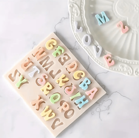 Bakewareind Alphabet Fondant Chocolate Silicone Mould - Bakeware India