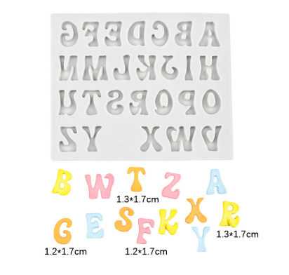 Bakewareind Alphabet Fondant Chocolate Silicone Mould - Bakeware India