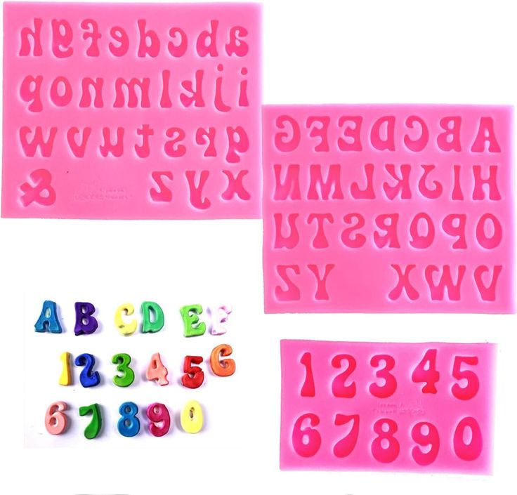 Bakewareind Alphabet Letter Number Silicone Mould Set Cake Mould,3Pcs - Bakeware India