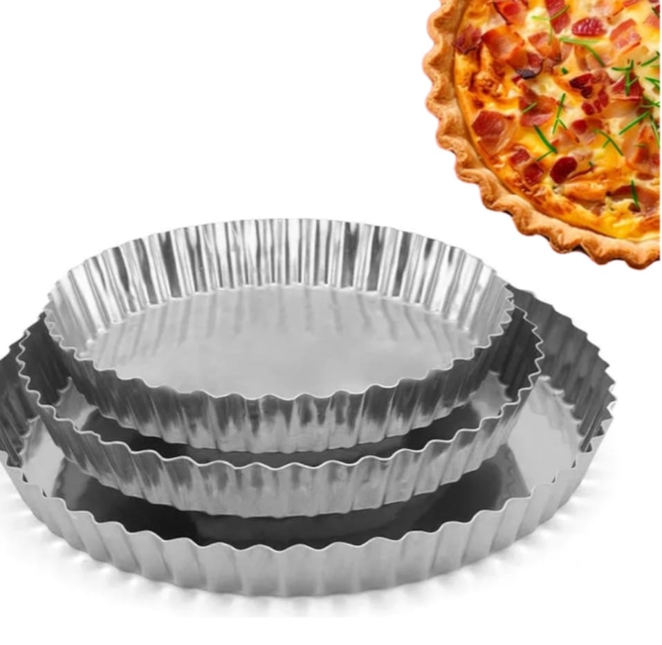 Bakewareind Aluminum Round Cake Pan Mould Tart Removable Bottom, [ Select Size ] - Bakeware India