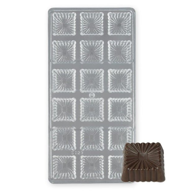 Bakewareind Art Square Polycarbonate Chocolate Mould - Bakeware India