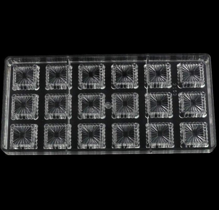 Bakewareind Art Square Polycarbonate Chocolate Mould - Bakeware India