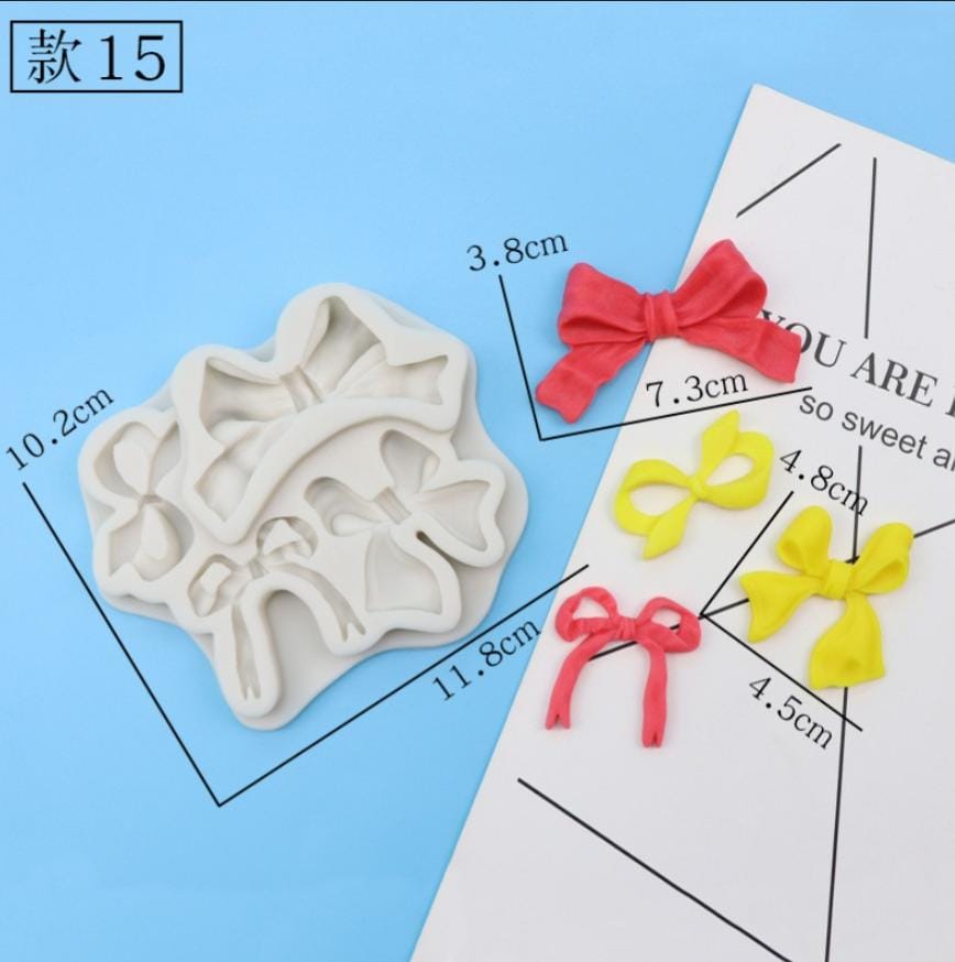 Bakewareind Assorted Big Bow Fondant Chocolate Silicone Mould - Bakeware India
