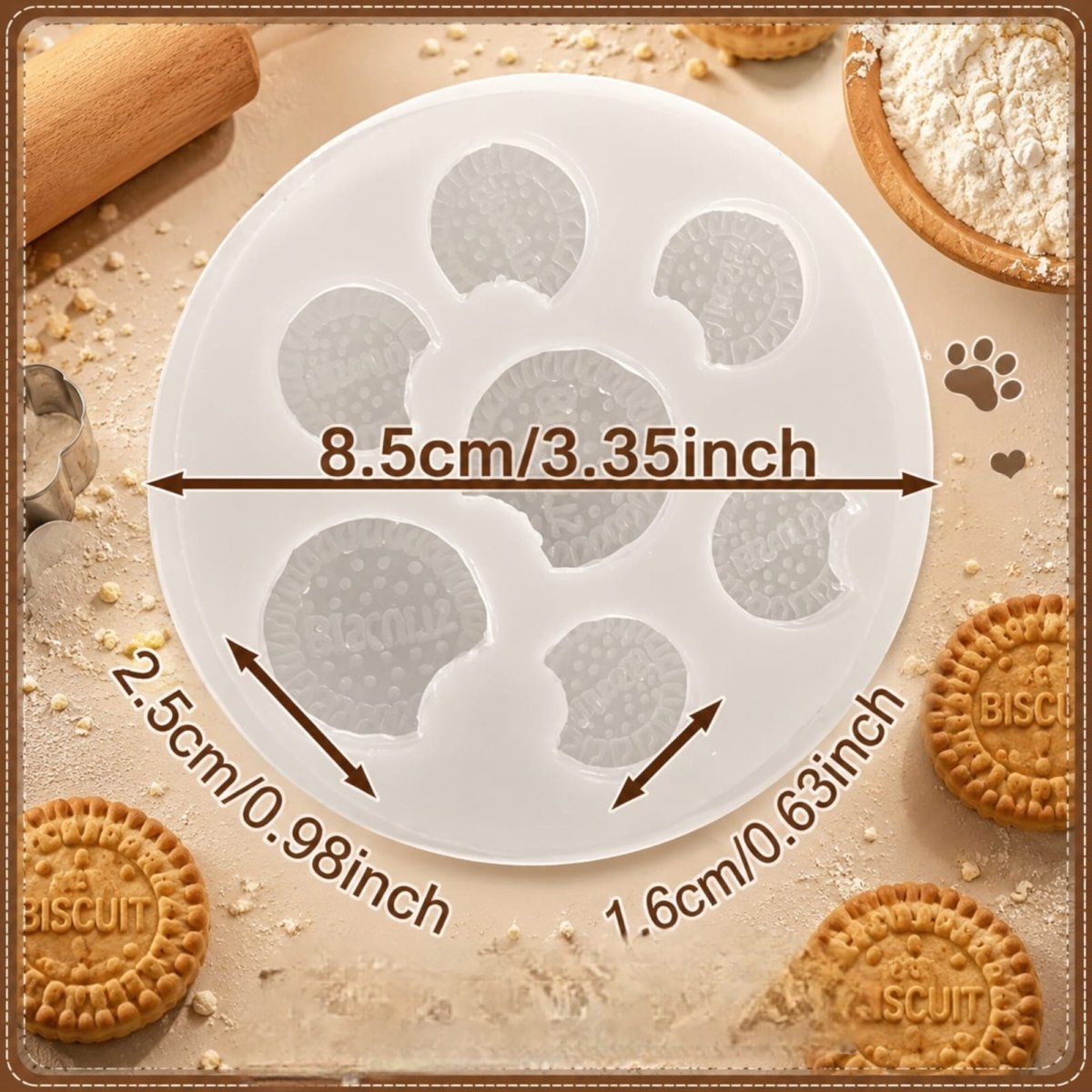 Bakewareind Assorted Biscuit Cookies Chocolate Fondant Cake Decorating Silicone Mould - Bakeware India