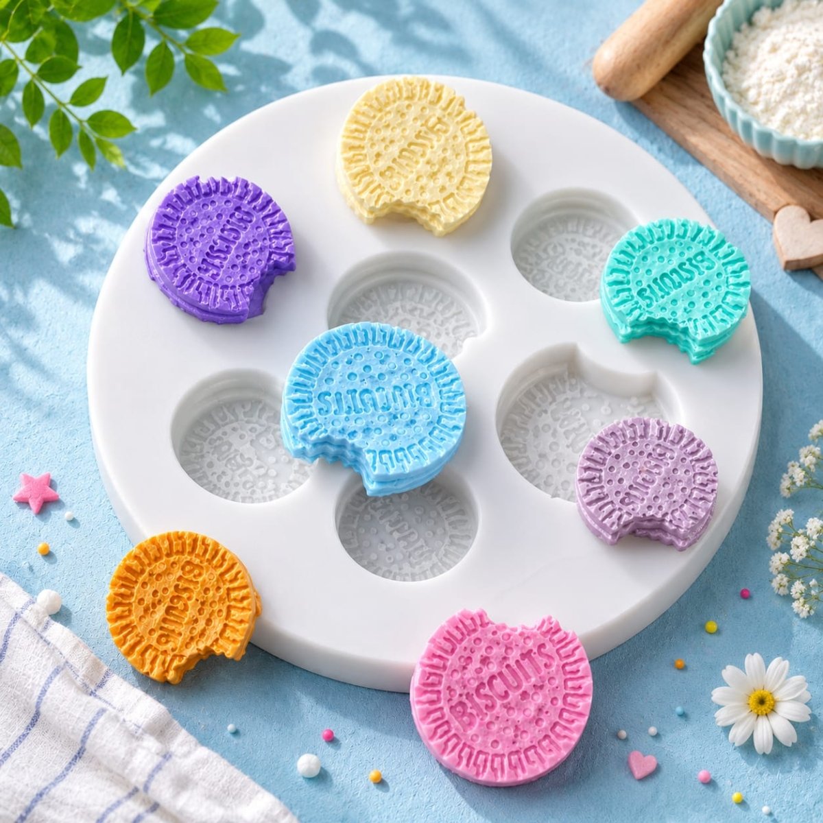 Bakewareind Assorted Biscuit Cookies Chocolate Fondant Cake Decorating Silicone Mould - Bakeware India