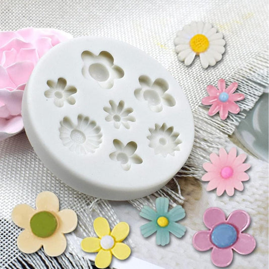 Bakewareind Assorted Flower Cake Fondant Silicone Mould - Bakeware India