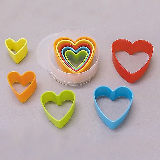 Bakewareind Assorted Heart Cookie Cake Cutters,5pc - Bakeware India