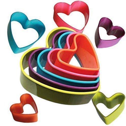 Bakewareind Assorted Heart Cookie Cake Cutters,5pc - Bakeware India