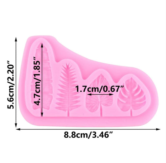 Bakewareind Assorted Leaf Fondant Silicone Mould - Bakeware India