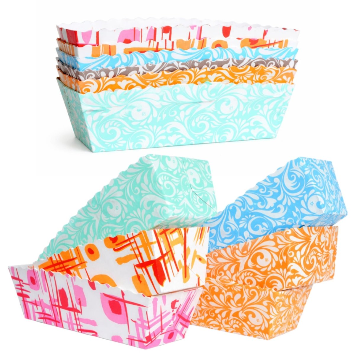 Bakewareind Assorted Plum Loaf Bake And Serve Liners , 20 pcs - Bakeware India