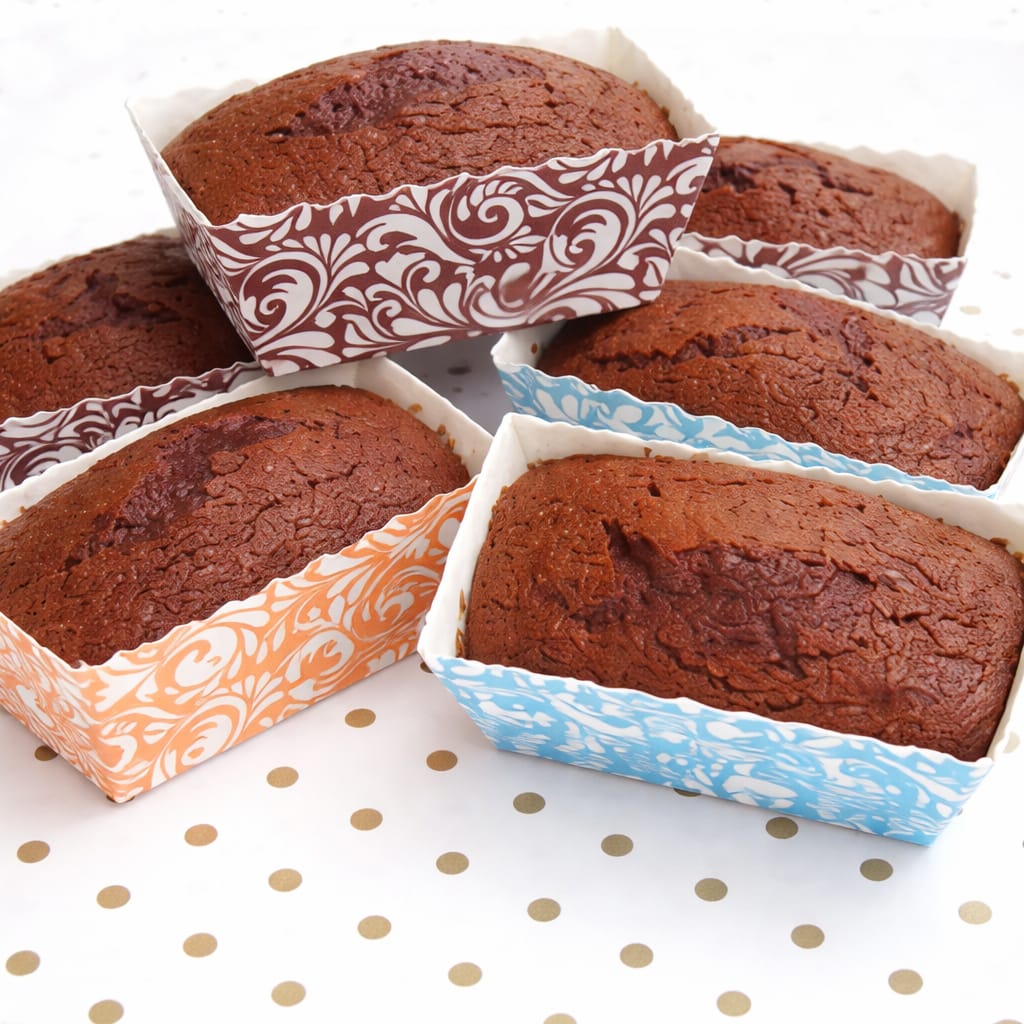 Bakewareind Assorted Plum Loaf Bake And Serve Liners , 20 pcs - Bakeware India