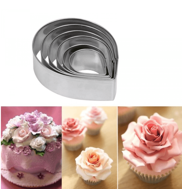 Bakewareind Austin Rose Steel Cutter, 7pc - Bakeware India