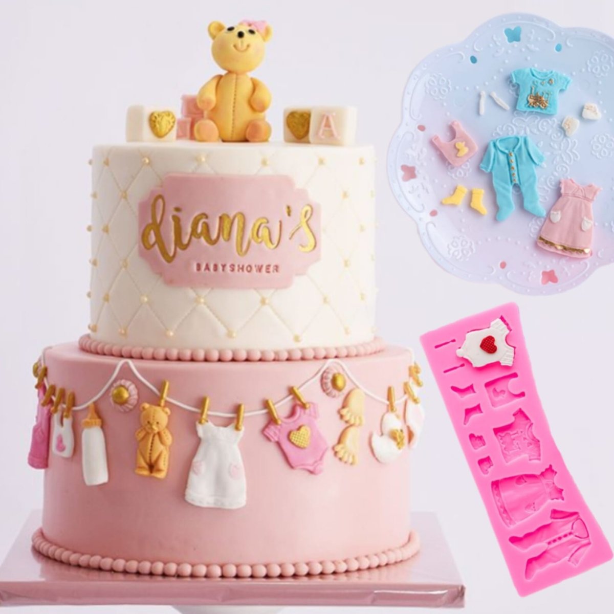 Bakewareind Baby Boy Girl Clothes Baby Shower Theme Silicone Fondant Chocolate Mould - Bakeware India