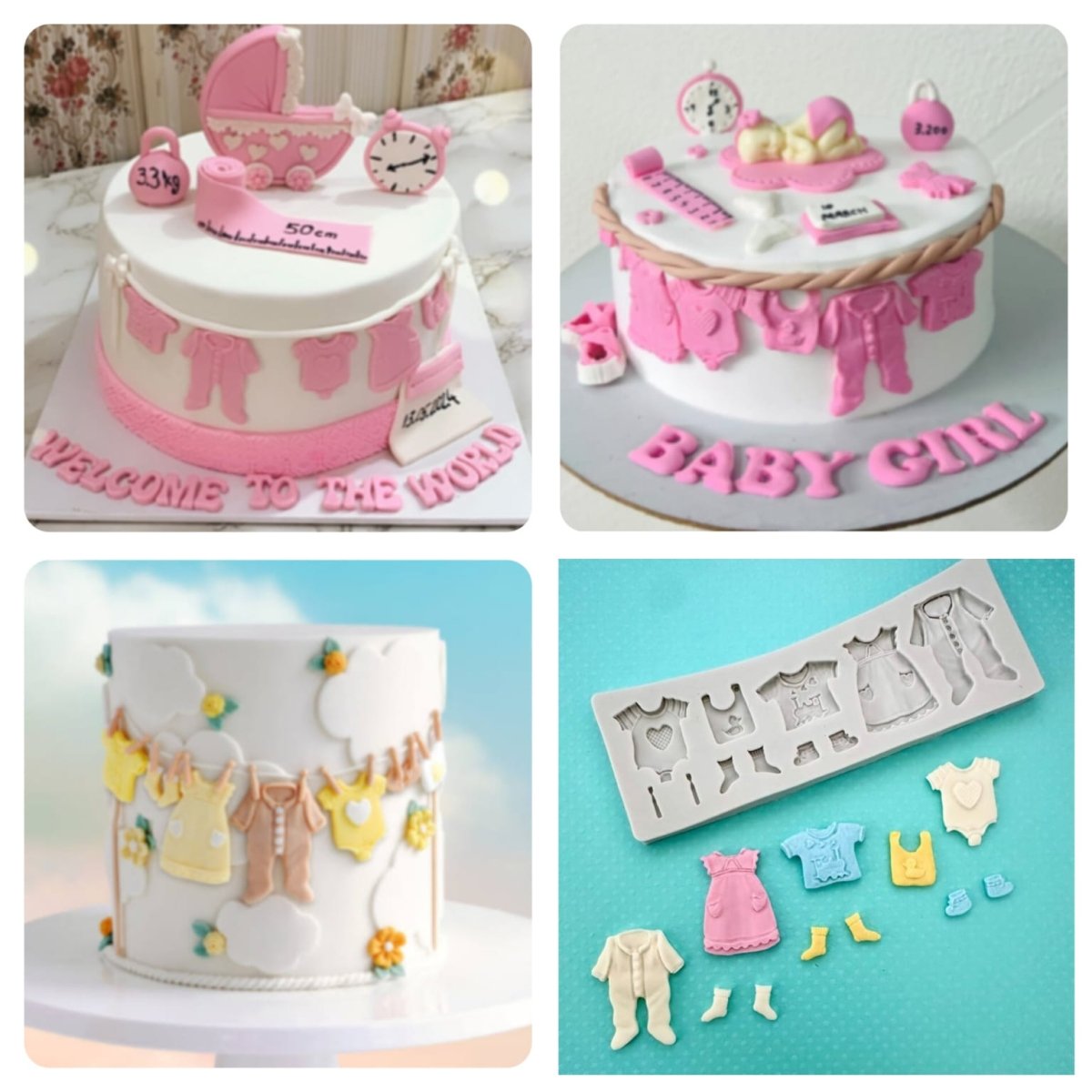 Bakewareind Baby Boy Girl Clothes Baby Shower Theme Silicone Fondant Chocolate Mould - Bakeware India