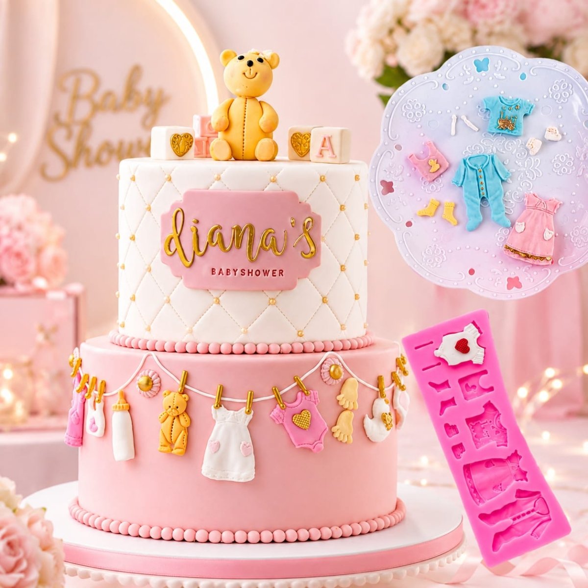 Bakewareind Baby Boy Girl Clothes Baby Shower Theme Silicone Fondant Chocolate Mould - Bakeware India
