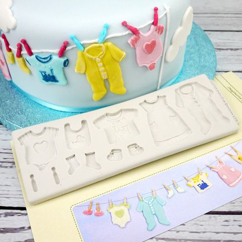Bakewareind Baby Boy Girl Clothes Baby Shower Theme Silicone Fondant Chocolate Mould - Bakeware India
