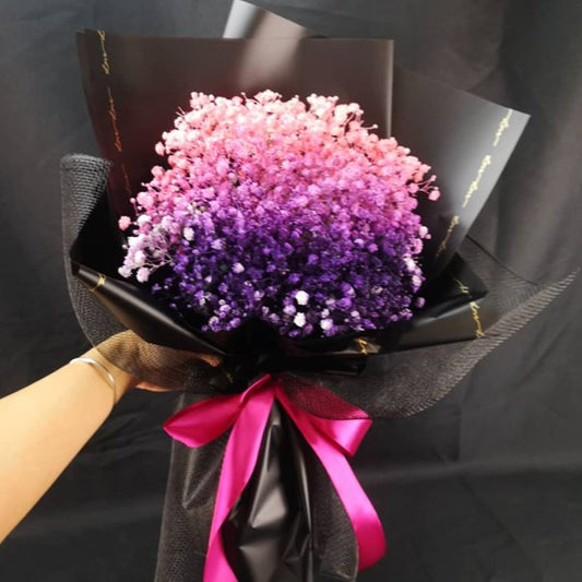 Bakewareind Baby Breath Gysophilia Dried Flower, Pink Purple - Bakeware India