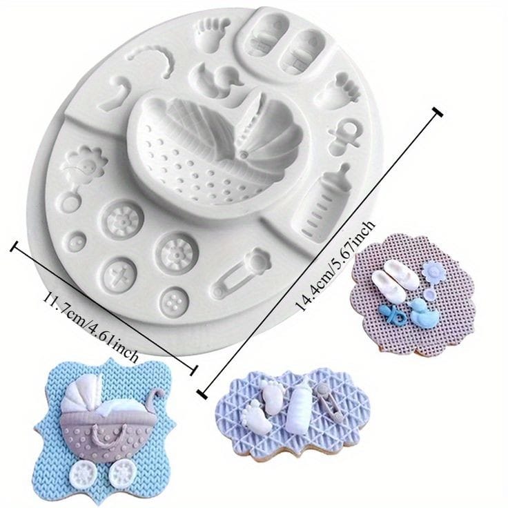 Bakewareind Baby Shower Fondant Chocolate Silicone Mould - Bakeware India