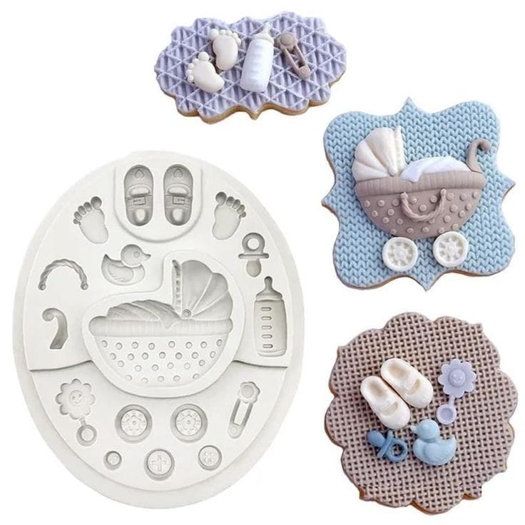 Bakewareind Baby Shower Fondant Chocolate Silicone Mould - Bakeware India