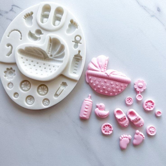 Bakewareind Baby Shower Fondant Chocolate Silicone Mould - Bakeware India