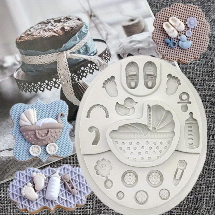 Bakewareind Baby Shower Fondant Chocolate Silicone Mould - Bakeware India