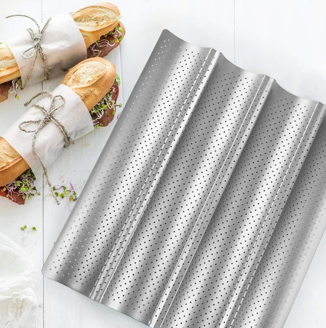 Bakewareind Baguette Baking Tray Cake Pan, 4 Layer - Bakeware India