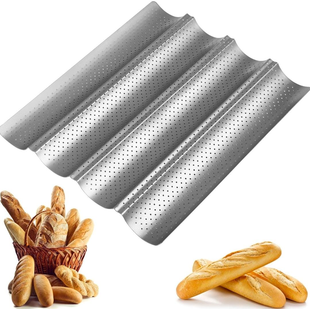 Bakewareind Baguette Baking Tray Cake Pan, 4 Layer - Bakeware India