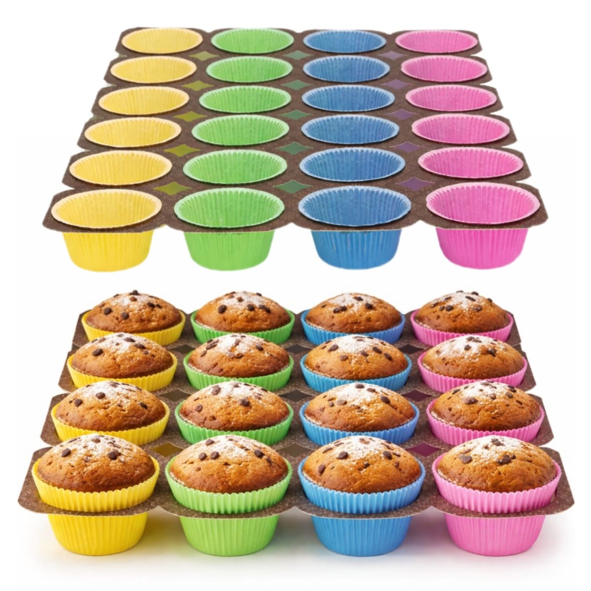 Bakewareind Bakable Muffin Tray Bake & Serve,12 cavity - Bakeware India