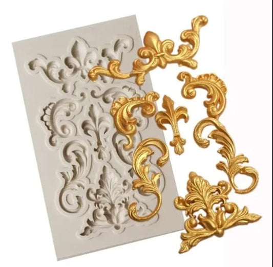 Bakewareind Baroque Relief Fondant Silicone Mould - Bakeware India