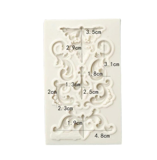 Bakewareind Baroque Relief Fondant Silicone Mould - Bakeware India