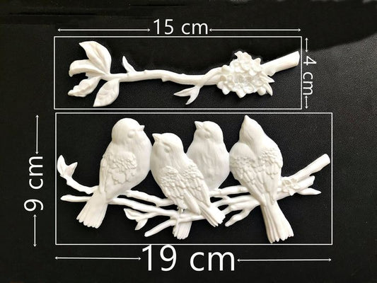 Bakewareind Bird on Branch Big Chocolate/ Fondant Silicone Mould - Bakeware India