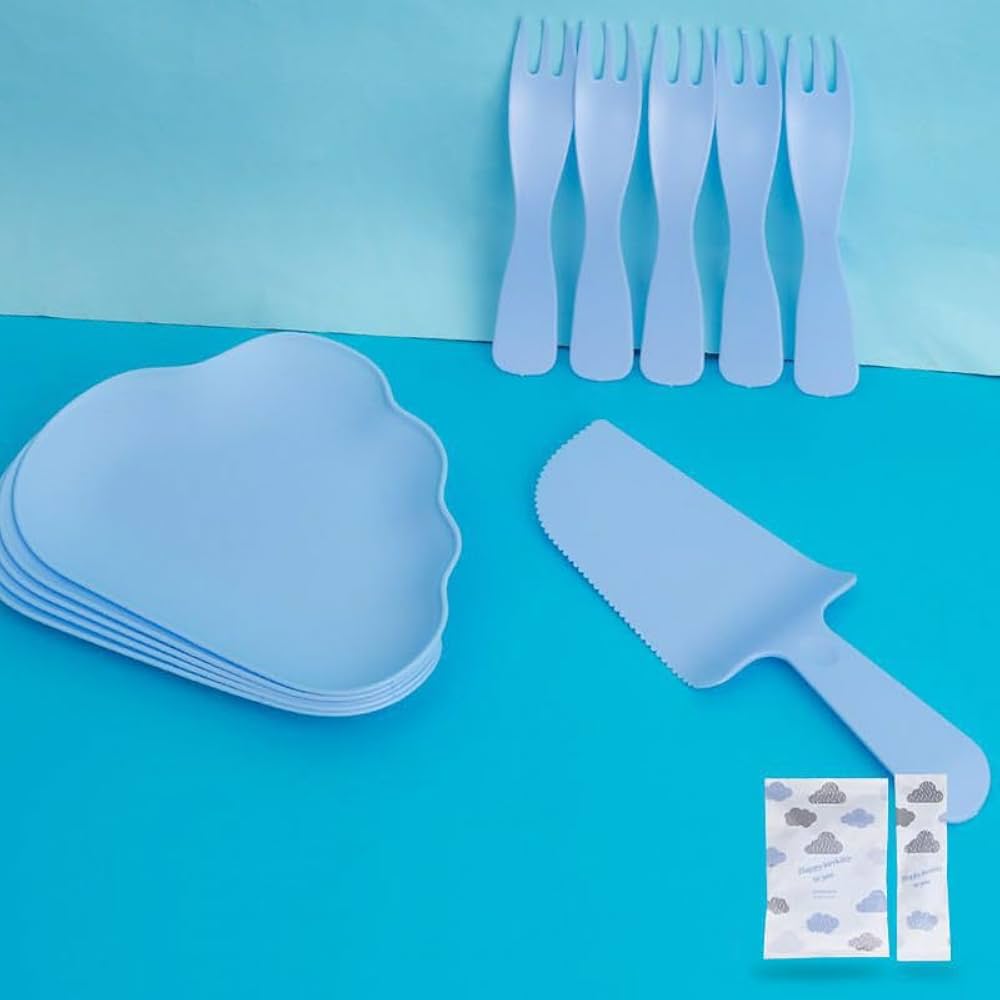 Bakewareind Birthday Party Cake Knife Server Fork Cutlery Box - Bakeware India