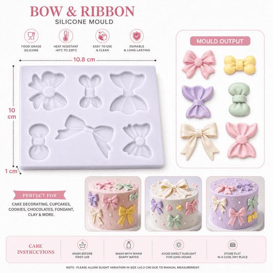 Bakewareind Bow Chocolate Resin Silicone Mould - Bakeware India