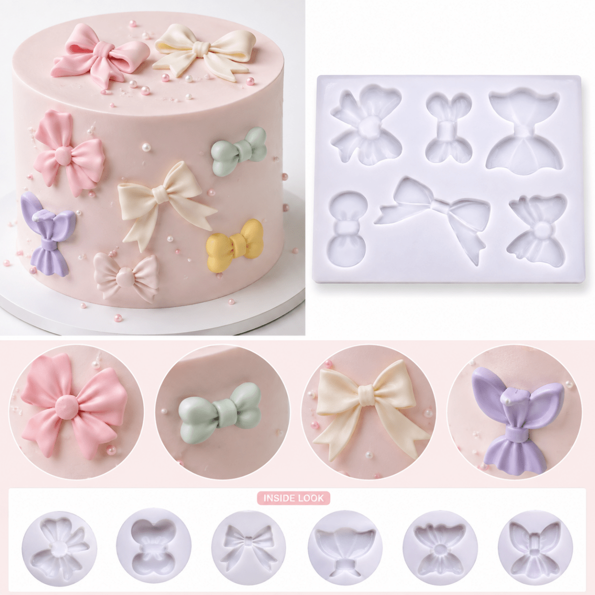 Bakewareind Bow Chocolate Resin Silicone Mould - Bakeware India