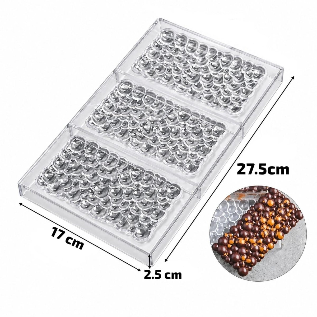 Bakewareind Bubble Polycarbonate Chocolate Mould - Bakeware India