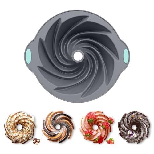 Bakewareind Bundt Fluted Cake Pan with Metal Frame - Bakeware India