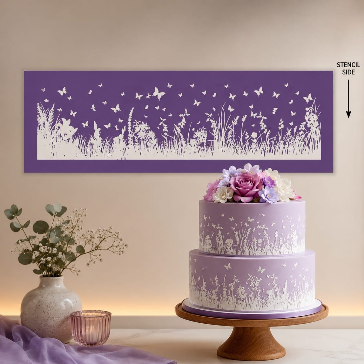 Bakewareind Butterfly Mesh Cake Decorating Stencil - Bakeware India
