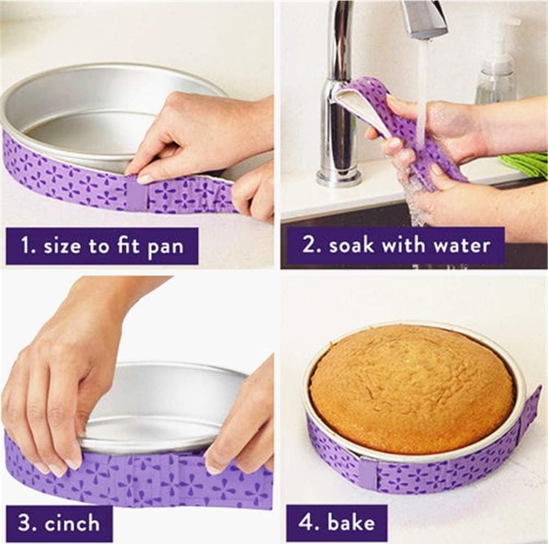 Bakewareind Cake Belt Bake Even Strips Anti - Deformation Protector, 2 Pieces - Bakeware India
