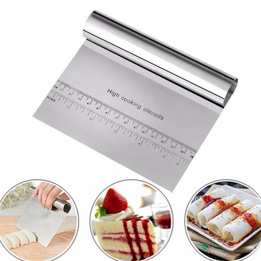 Bakewareind Cake Scrapper Smoother with Height Guide, 6inch - Bakeware India