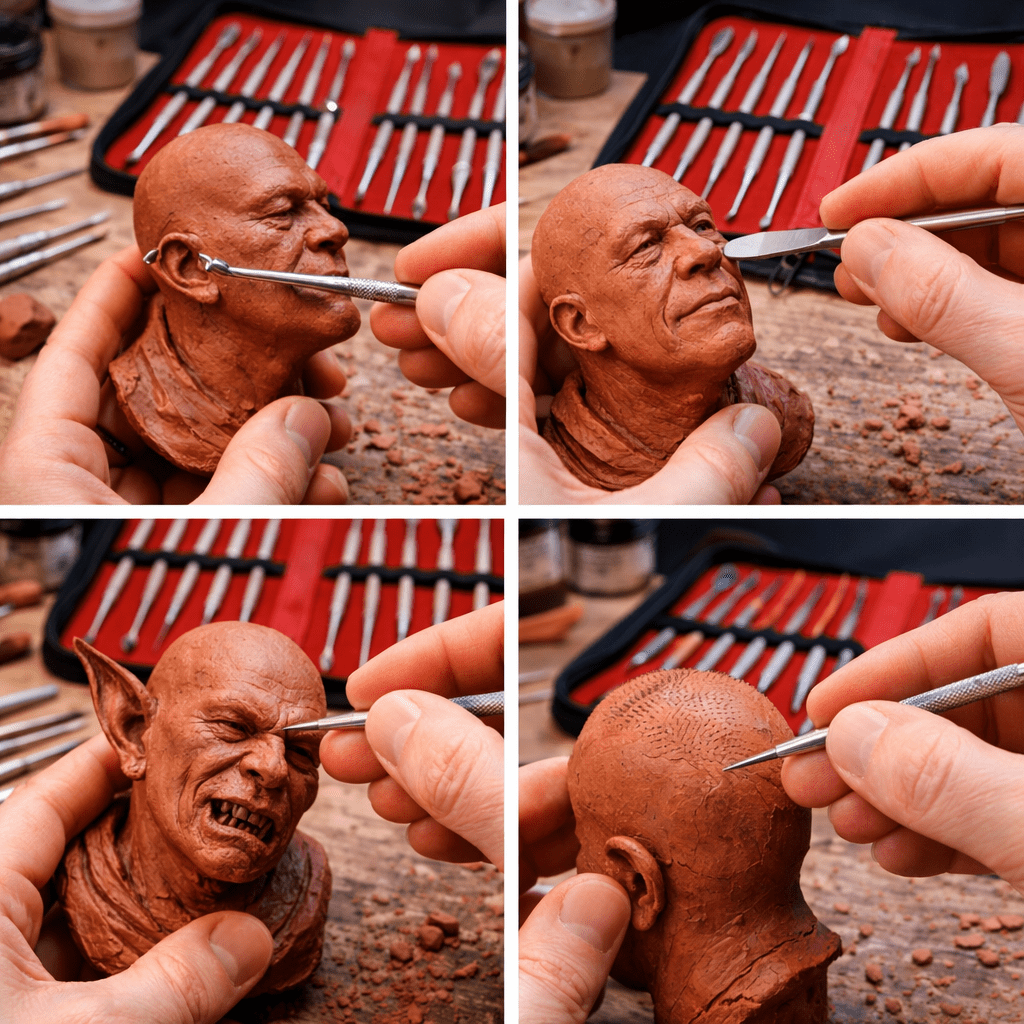 Bakewareind Carving Tool Set For Cake, Fondant, Wax 10pcs - Bakeware India