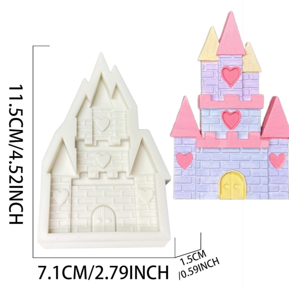 Bakewareind Castle Fondant Silicone Mould - Bakeware India