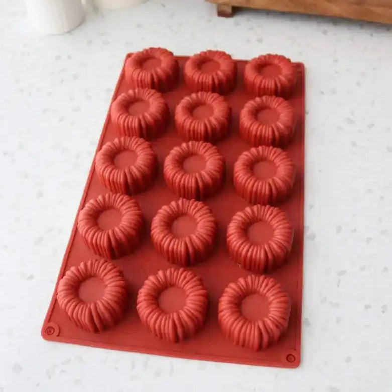 Bakewareind Charlotte Entremet Mousse Bundt Cake Silicone Mould,15cavity - Bakeware India