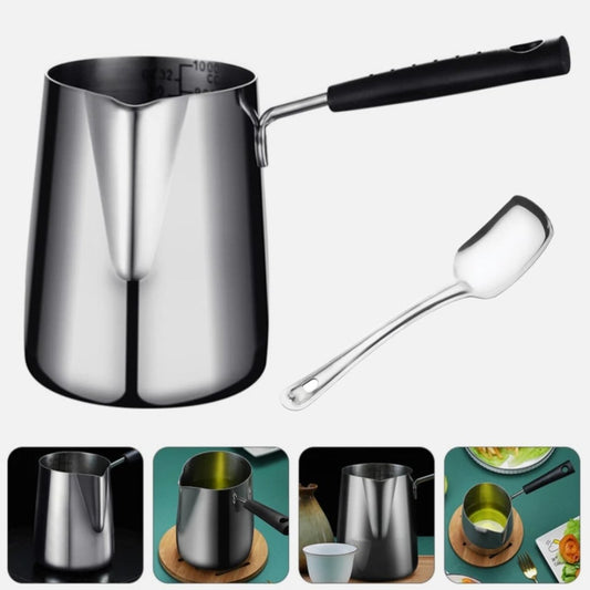 Bakewareind Chocolate Wax Melting Pot with Stirring Spoon - Bakeware India