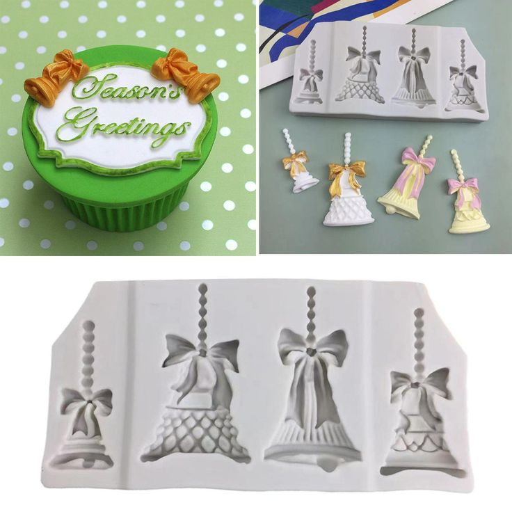 Bakewareind Christmas Bells Fondant Silicone Mould - Bakeware India