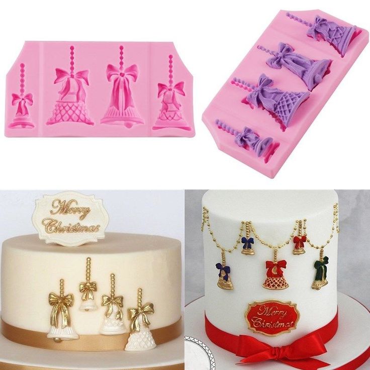 Bakewareind Christmas Bells Fondant Silicone Mould - Bakeware India