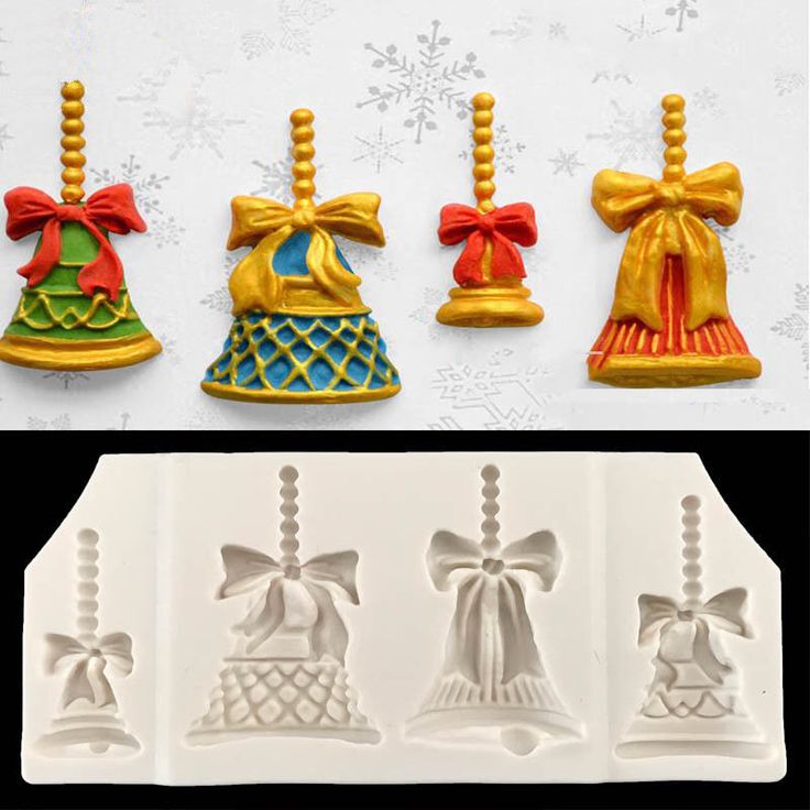 Bakewareind Christmas Bells Fondant Silicone Mould - Bakeware India