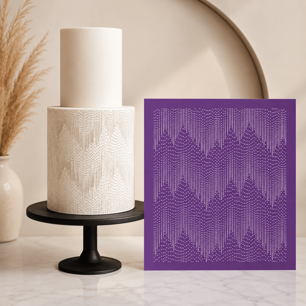 Bakewareind City Light Mesh Cake Decorating Stencil - Bakeware India