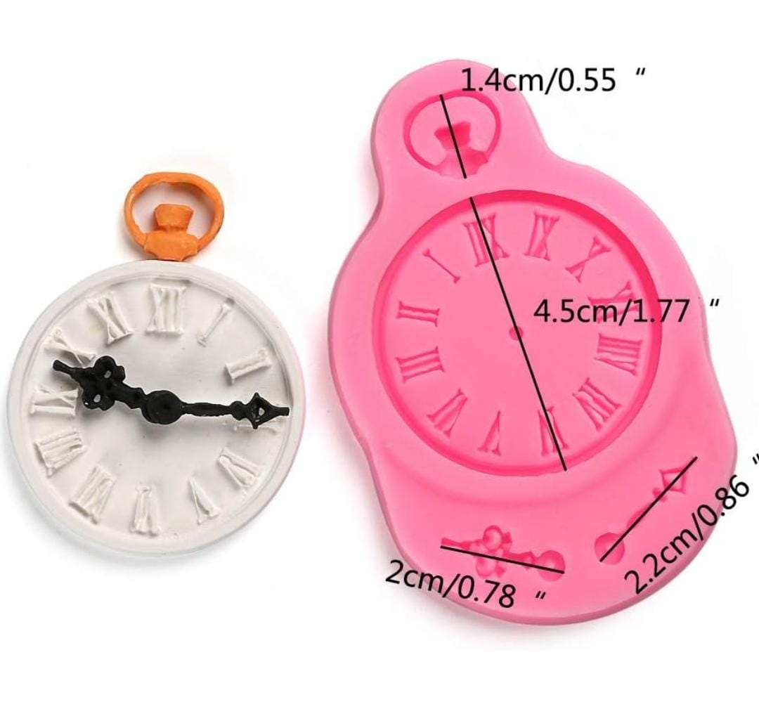 Bakewareind Clock Pocket Watch Chocolate Silicone Mould - Bakeware India